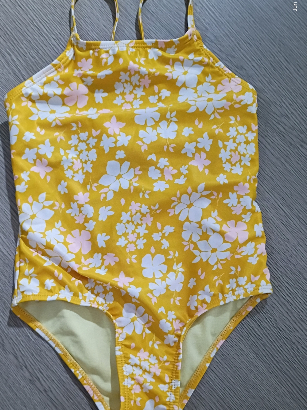 Yellow Floral One-Piece Swimsuit